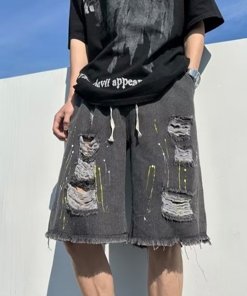 「.KOM」 デニムハーフパンツ X-LARGE ブルー メンズ_画像4