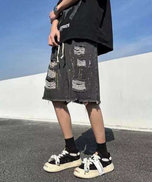 「.KOM」 デニムハーフパンツ X-LARGE ブルー メンズ_画像5