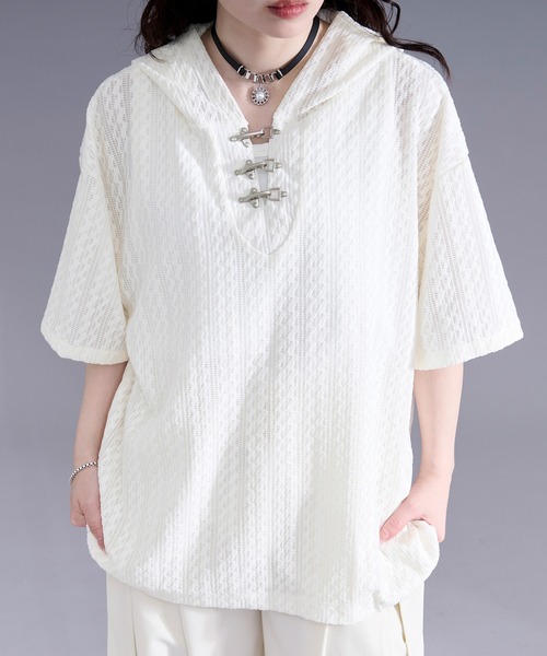 Ellno Loset（エルノロゼット） パーカー ファイヤーマンバックル