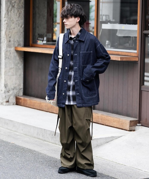 「Rocky Monroe」 カバーオール L ブルー メンズ_画像9