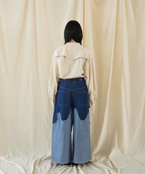 「Aphlotus」 デニムパンツ SMALL インディゴブルー メンズ_画像2