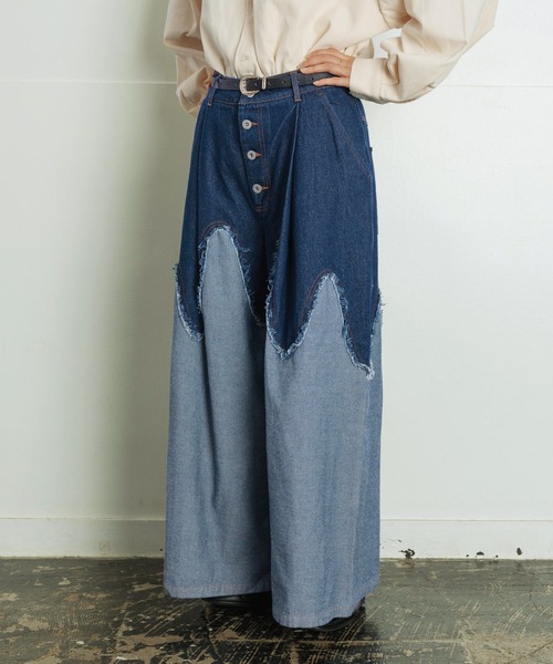 「Aphlotus」 デニムパンツ SMALL インディゴブルー メンズ_画像4