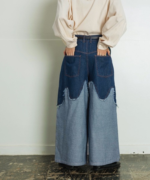 「Aphlotus」 デニムパンツ SMALL インディゴブルー メンズ_画像7