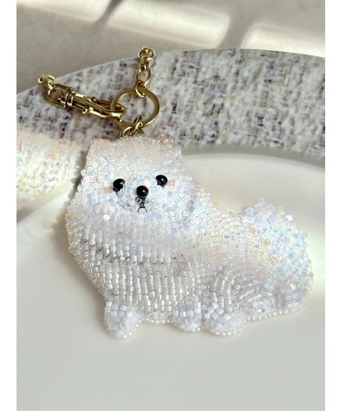 チャーム 「SOARM」ポメラニアン ビーズ刺繍バッグチャーム(MA) レディースの画像