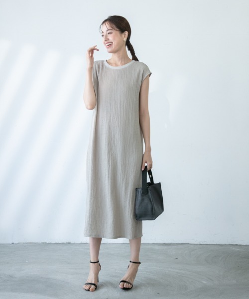 「M.deux」 ノースリーブワンピース MEDIUM ブラック レディース_画像3
