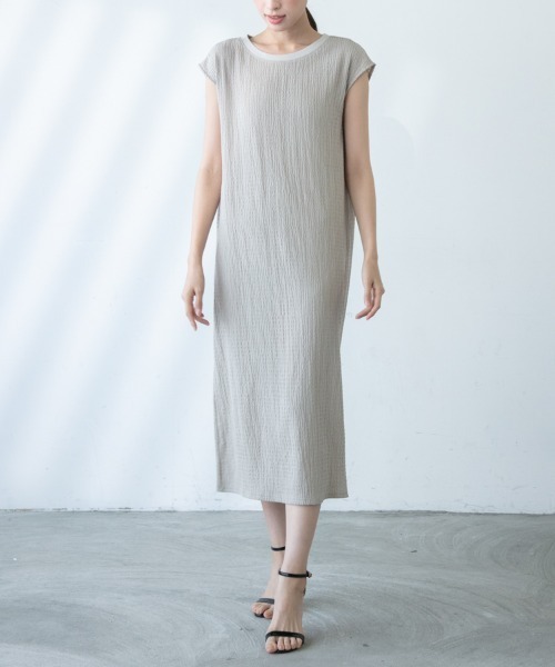 「M.deux」 ノースリーブワンピース MEDIUM ブラック レディース_画像6