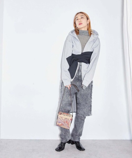 「CITYSHOP」 ジップアップパーカー FREE グレー レディース_画像4
