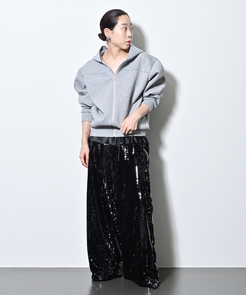 「CITYSHOP」 ジップアップパーカー FREE グレー レディース_画像8