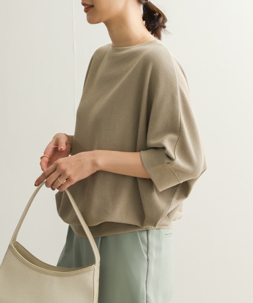 「URBAN RESEARCH DOORS」 7分袖カットソー MEDIUM ブラック レディース_画像2