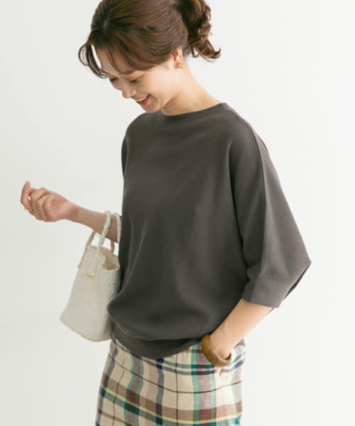 「URBAN RESEARCH DOORS」 7分袖カットソー MEDIUM ブラック レディース_画像6