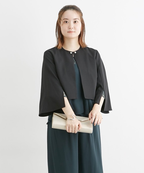 「Jolie et Jolie」 「Silent Majority」ノーカラージャケット 3L アイボリー レディース_画像9