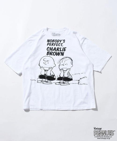 「Johnbull」 半袖Tシャツ「Vintage PEANUTSコラボ」 MEDIUM ホワイト メンズ_画像5