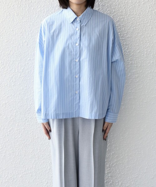「SHIPS Colors」 長袖シャツ ONE SIZE ライトブルー レディース_画像8