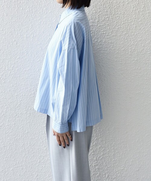 「SHIPS Colors」 長袖シャツ ONE SIZE ライトブルー レディース_画像9