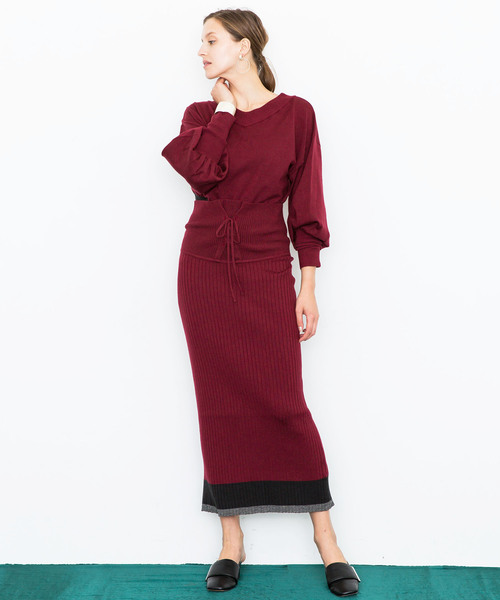 フリーで スカート MELANGE WOOL LACE-UP SKIRT ZOZOTOWN PayPayモール店 - 通販 - PayPayモール のある