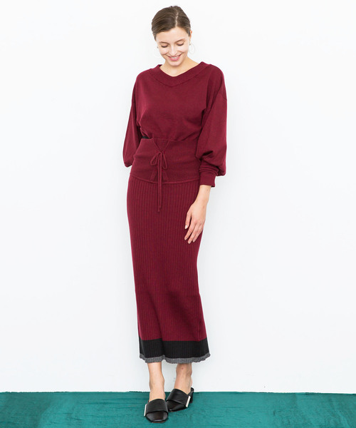 フリーで スカート MELANGE WOOL LACE-UP SKIRT ZOZOTOWN PayPayモール店 - 通販 - PayPayモール のある