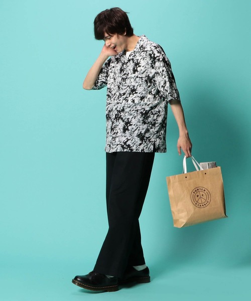 UNION STATION シャツ 総柄オープンカラーシャツ「JAPAN FABRIC