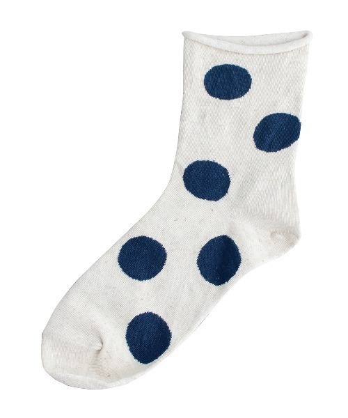 Homie（ホミー） 靴下 COTTON LINEN DOT SOCKS H-038・・ DLW