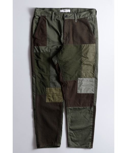 公認ストア パンツ メンズファッション Fdmtl ファンダメンタル パッチワークカーゴパンツ Boro Patchwork テーパードパンツ Zozotown