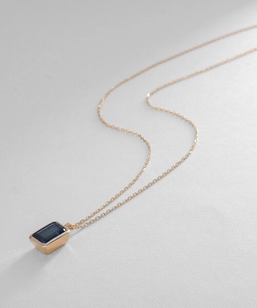 COCOSHNIK（ココシュニック） ネックレス K10ロンドンブルートパーズ 
