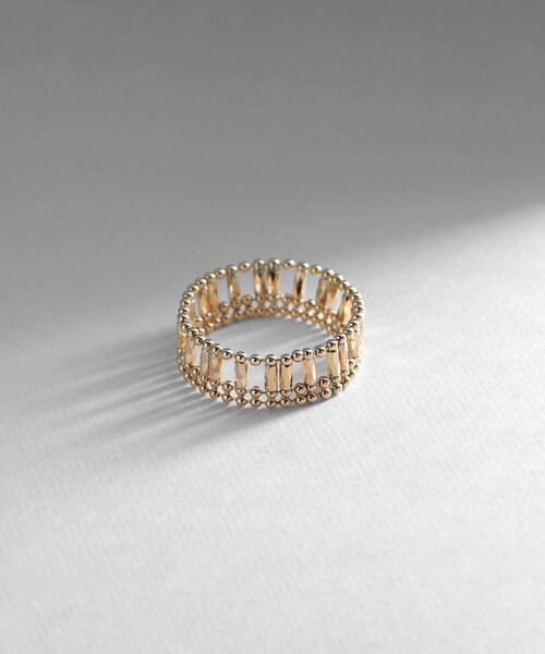 ココシュニック　ミラーカットビーズチェーンリング COCOSHNIK（ココシュニック） 指輪 リング K10ミラーカットビーズ