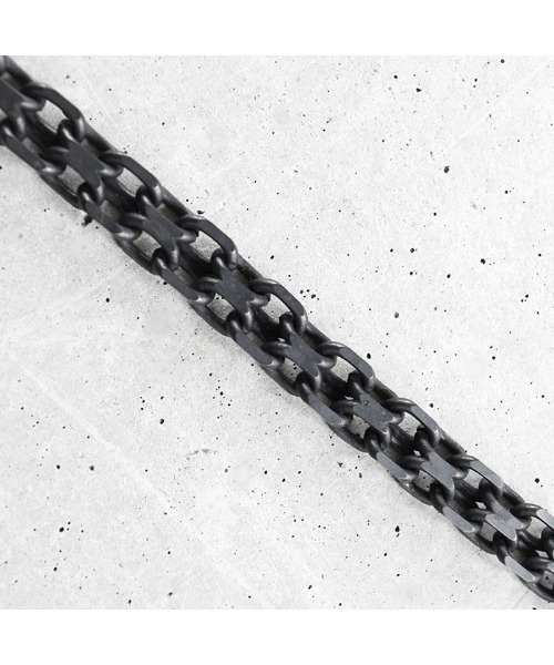 ネックレス BLACK TRIANGLE DESIGN DOUBLE CHAIN middle necklace メンズ レディースの画像