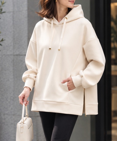 BEAMS GOLF ダンボールニット フーディー レディス　パーカー Emma Taylor（エマテイラー） パーカー 「大人フーディー」サイド