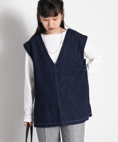 cepo ベスト ハーフジップデニムベスト2WAY 2 : ZOZOTOWN Yahoo!店  