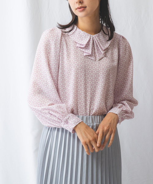 ブラウス シャツ 「NARACAMICIE」スノークリスタルタック衿ブラウス レディース NARACAMICIE ブラウス シャツ 「NARACAMICIE」スノークリスタル