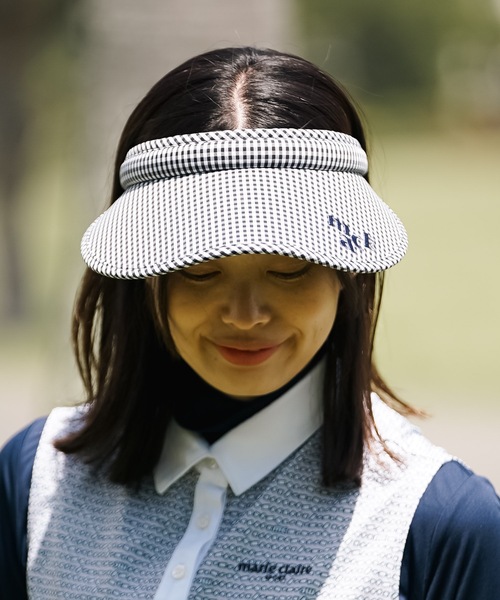 marie claire ゴルフウェア3点セット　サンバイザー marie claire GOLF マリクレール クリップバイザー メッシュ サン