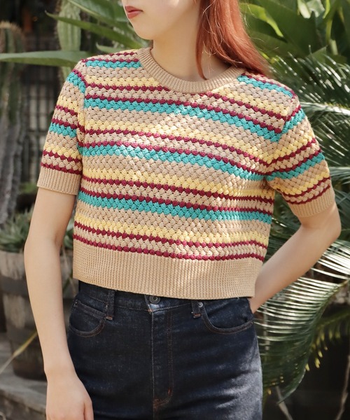 ニット セーター CURRENTAGE/カレンテージ Knit Short Pullover ニット クロップド ショート丈 2WAY レディース CURRENTAGE ニット セーター CURRENTAGE/カレンテージ Knit