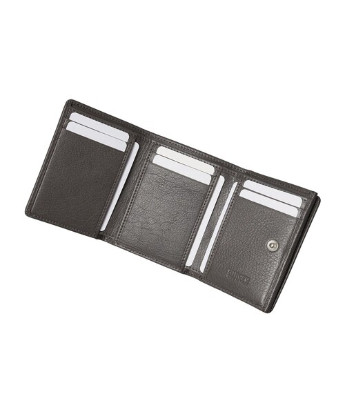 財布 「センプレ」三つ折り財布 レザー ウォレット 本革（商品番号：P25-50330） レディースの画像