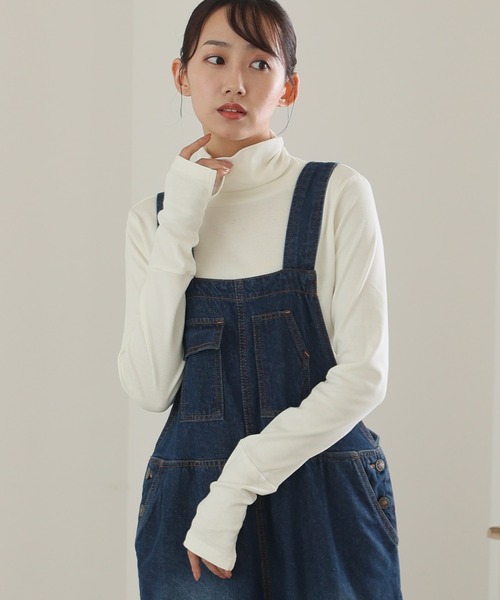 ElegChic tシャツ ハイネック指穴カットソー 長袖 レディース