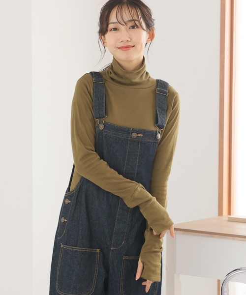 ElegChic tシャツ ハイネック指穴カットソー 長袖 レディース