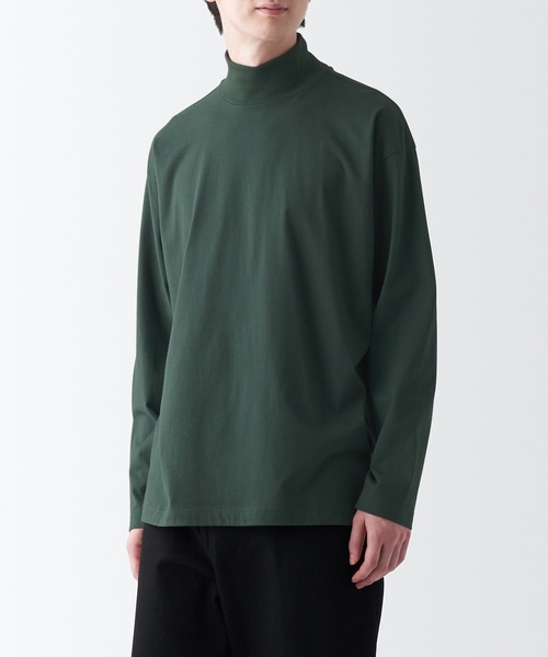 無印良品（MUJI） tシャツ 起毛ハイネック長袖Tシャツ メンズ