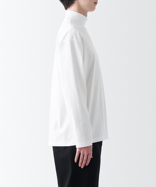 無印良品（MUJI） tシャツ 起毛ハイネック長袖Tシャツ メンズ