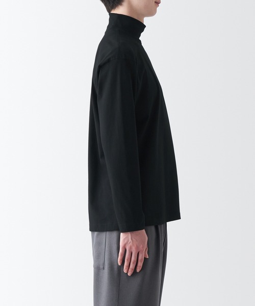 無印良品（MUJI） tシャツ 起毛ハイネック長袖Tシャツ メンズ