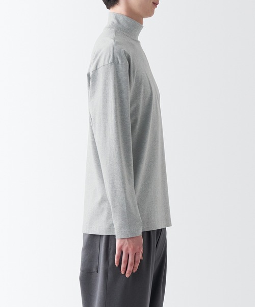 無印良品（MUJI） tシャツ 起毛ハイネック長袖Tシャツ メンズ