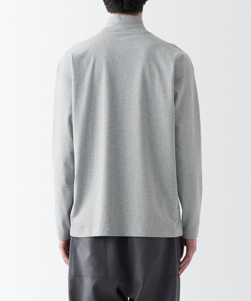 無印良品（MUJI） tシャツ 起毛ハイネック長袖Tシャツ メンズ