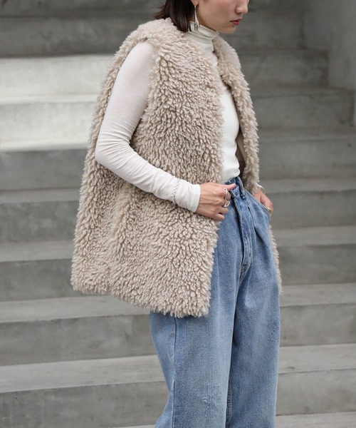 Bonjour Sagan（ボンジュールサガン） ベスト ジレ プードルファー