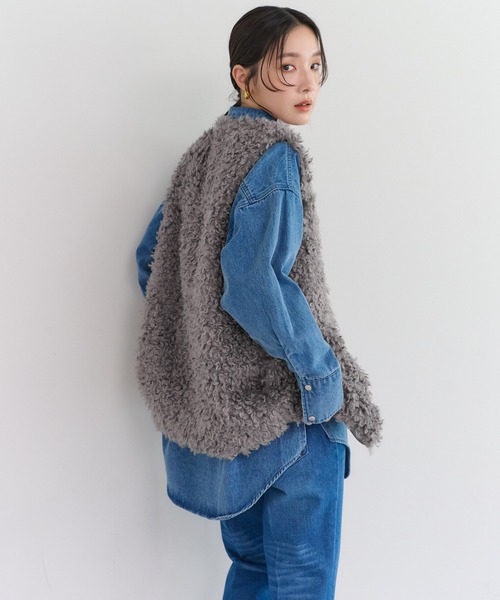 Bonjour Sagan（ボンジュールサガン） ベスト ジレ プードルファー