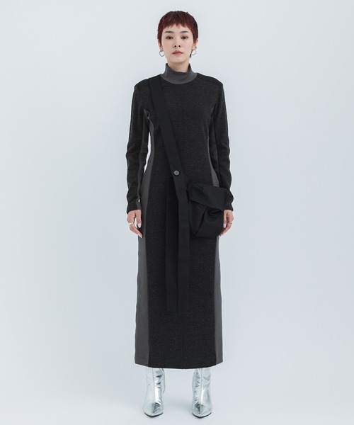 セール！STUDIOUS ミリタリーディテールジャージードレス STUDIOUS（ステュディオス） ワンピース 「STUDIOUS/ステュディオス