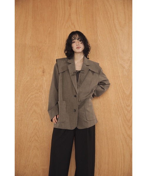 ジャケット テーラードジャケット 「Abor」セーラーカラー2way 