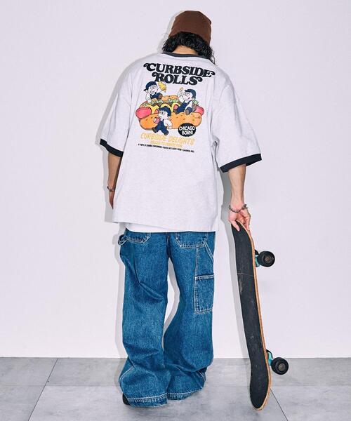 WEGO tシャツ WEGO/ボーイズグラフィックリンガーBIGT メンズ