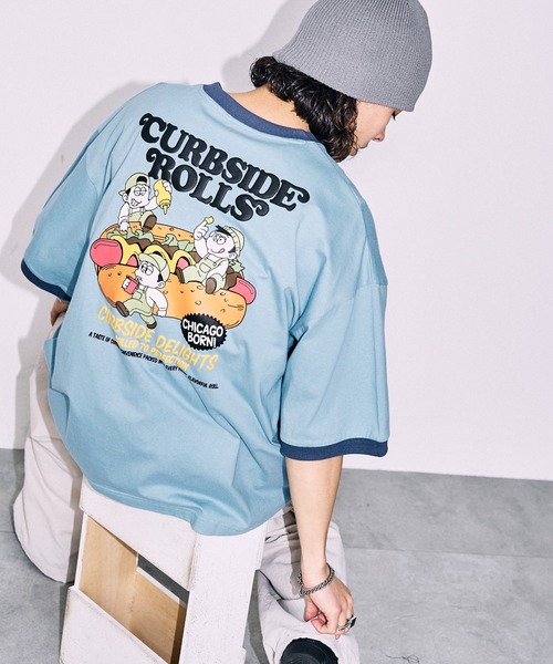 WEGO tシャツ WEGO/ボーイズグラフィックリンガーBIGT メンズ