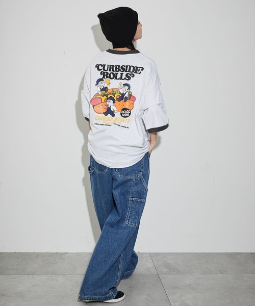 WEGO tシャツ WEGO/ボーイズグラフィックリンガーBIGT メンズ