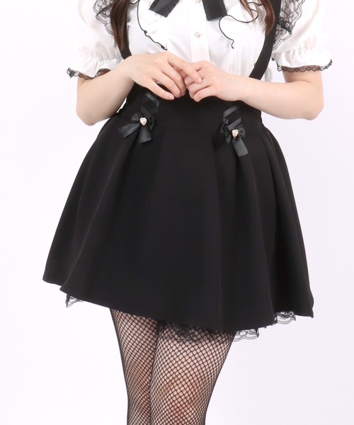 S*ね様 MARS フレアミニスカート ブラックとホワイト レース セール】【インパン付】フレア レースティアードフリルミニ