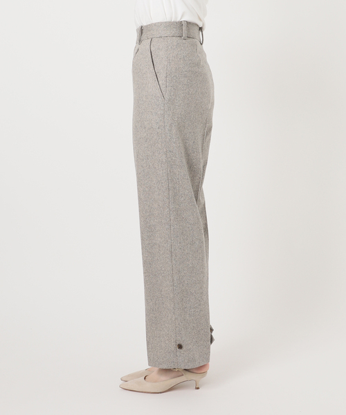 パンツ スラックス トップツイード2WAYヘムタックパンツ