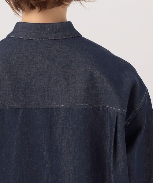 MACPHEE ブラウス シャツ リアクティブデニム レギュラーシャツ