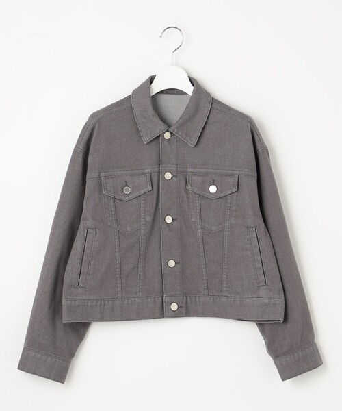 自由区☆未使用size44 ウスカルデニムジャケット 自由区 デニムジャケット gジャン ウスカルデニム襟付き